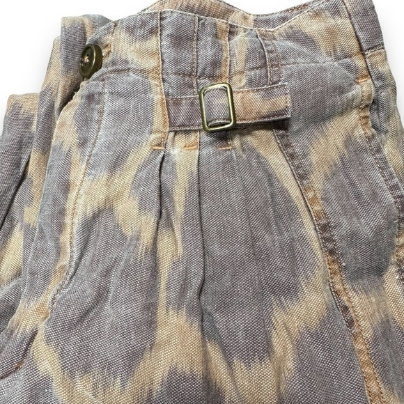 By Anthropologie Tamarind Linen Tapered Jogger Animal Giraffe Print Trouser SZ 2 - Picture 16 of 16